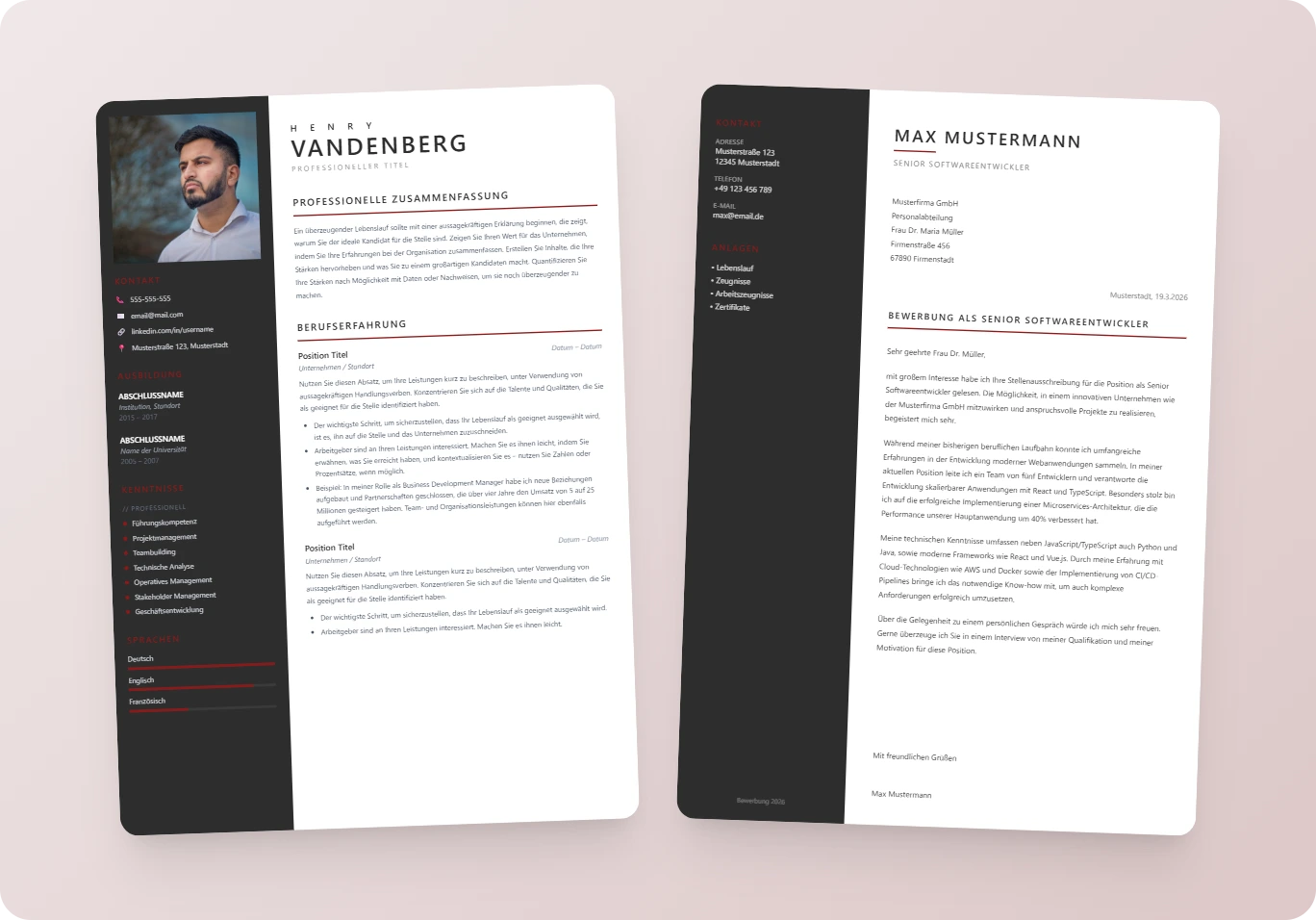 Beispiel Bewerbungsset Version 2